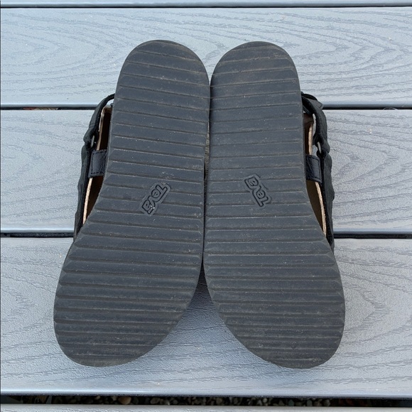 Teva Flatform Mevia Strappy Gladiator Platform Sandals Black Size 8 - Picture 16 of 17